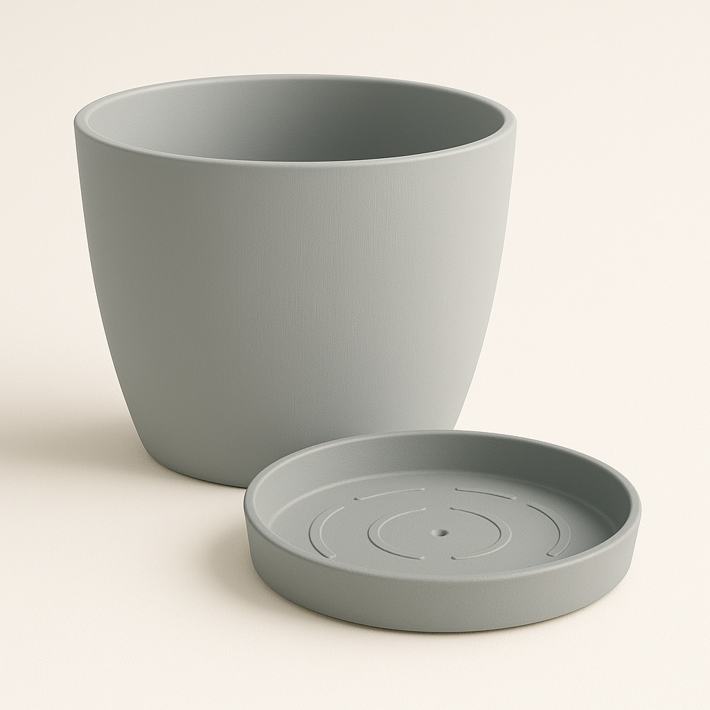 Sienna Plant Pot - Light Gray