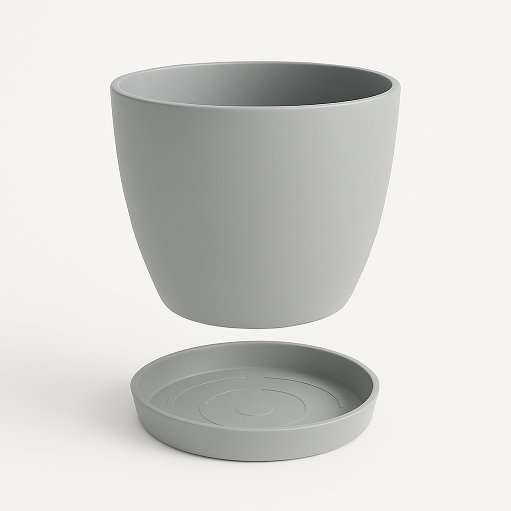 Sienna Plant Pot - Light Gray